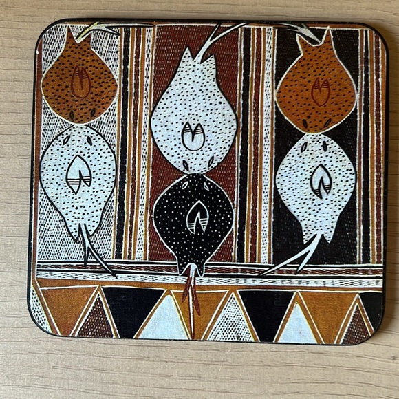 Australian Aboriginal Art Coasters Vintage 1970’s NWOT - Picture 5 of 8